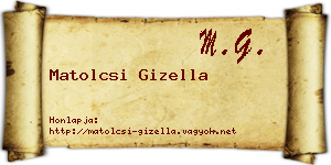 Matolcsi Gizella névjegykártya