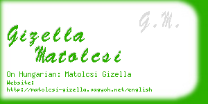 gizella matolcsi business card